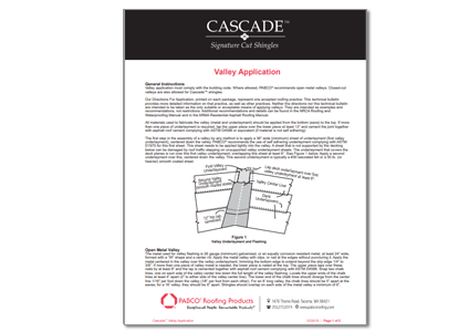 Cascade Valley Instructions