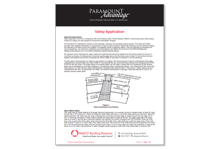 Paramount Advantage Valley Instructions